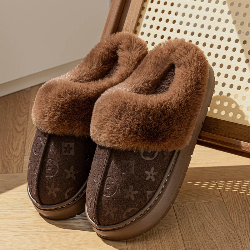 Cotton slippers for women, winter new home, indoor plush insulation, anti slip floor, cotton slippers for couples, winter