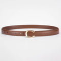 High-quality Women's Fashionable Belt C-shaped Buckle Smooth Buckle Temperament Double-sided Gift For Mother Using Belt