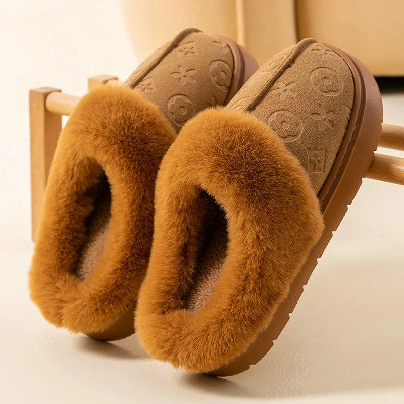Cotton slippers for women, winter new home, indoor plush insulation, anti slip floor, cotton slippers for couples, winter