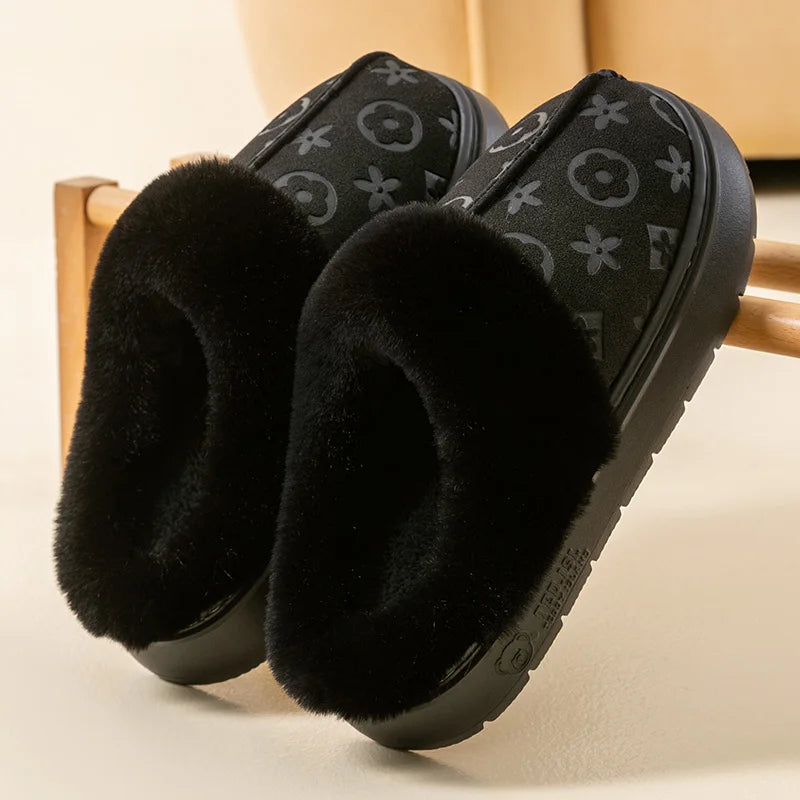 Cotton slippers for women, winter new home, indoor plush insulation, anti slip floor, cotton slippers for couples, winter