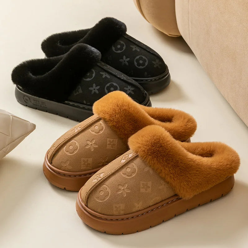 Cotton slippers for women, winter new home, indoor plush insulation, anti slip floor, cotton slippers for couples, winter