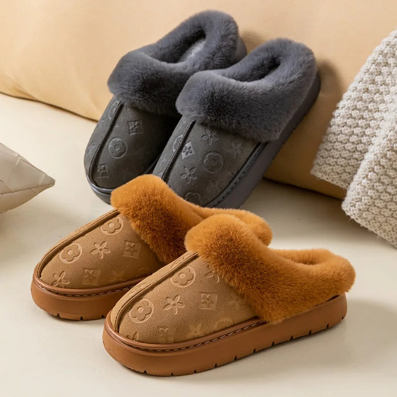 Cotton slippers for women, winter new home, indoor plush insulation, anti slip floor, cotton slippers for couples, winter